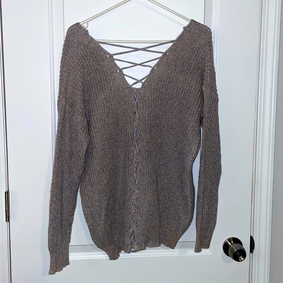 NWT Forever 21 Lace Up Sweater M - Picture 3 of 11